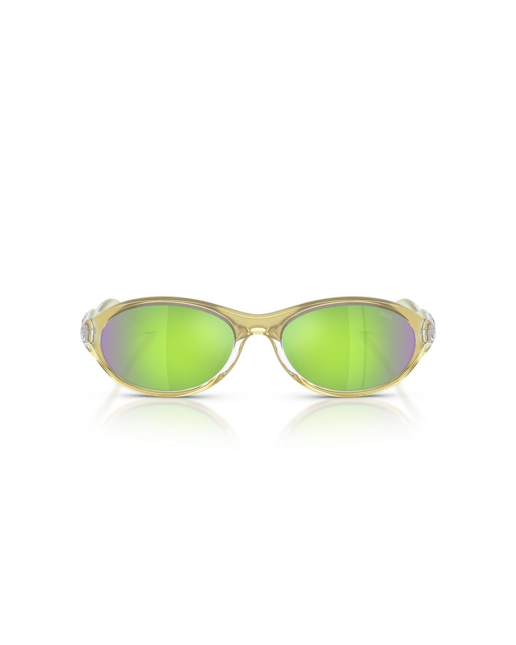 DIESEL Green Dl3024U 20588N Sunglasses Injected Round Mirror