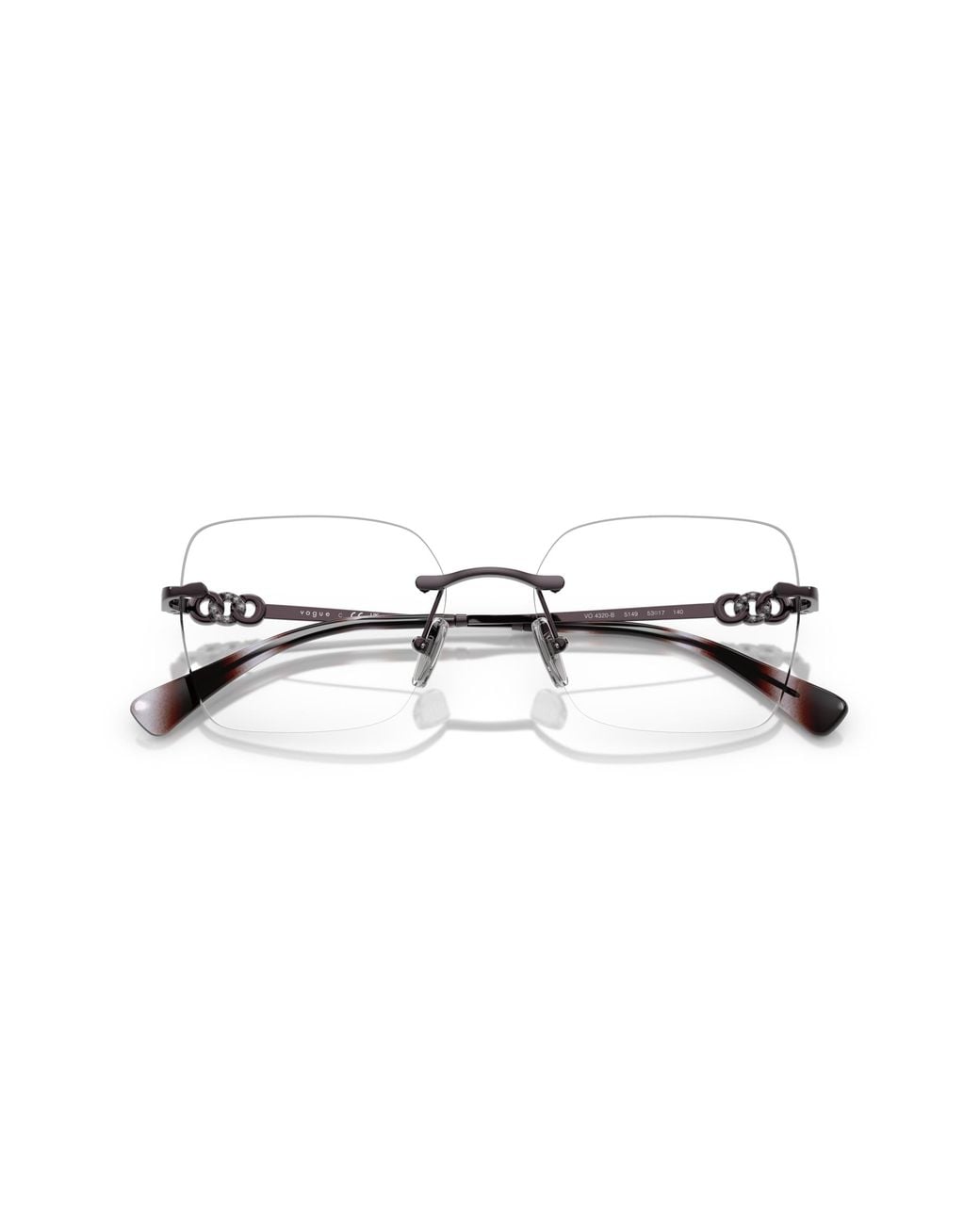 Vogue Eyewear Black Vo4320B 5149 Optical Frames Metal Squared Normal