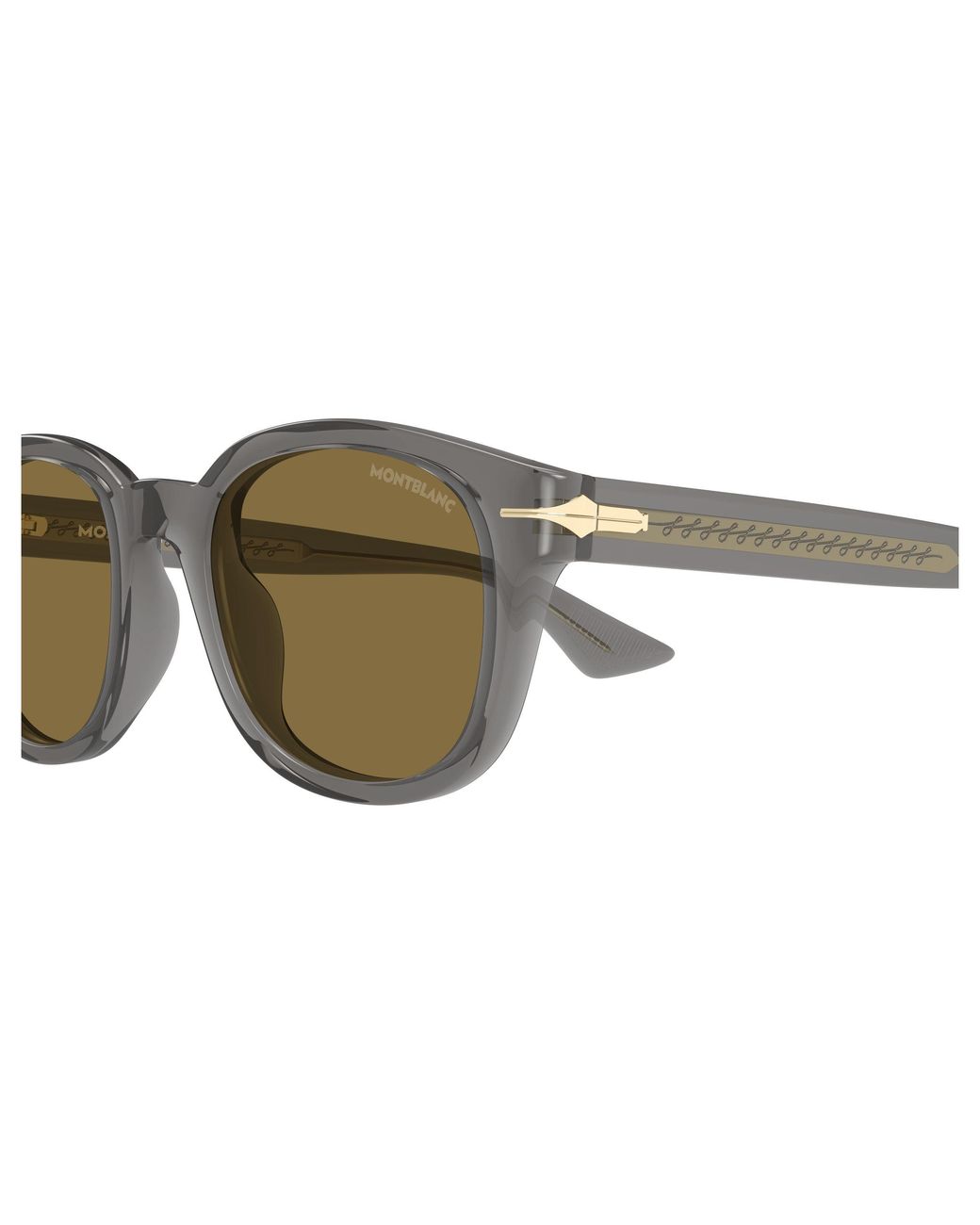 Montblanc Black Mb0435S 003 Sunglasses Acetate Round for men