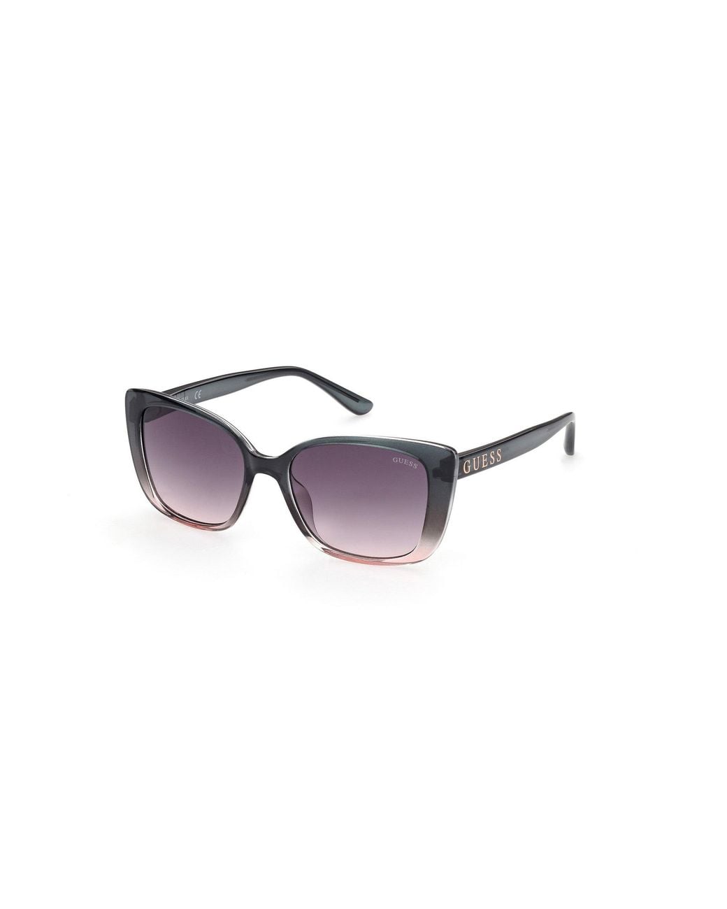 Guess Black Gu9208 05B Sunglasses Injected Smoke Squared Normal Nuanced
