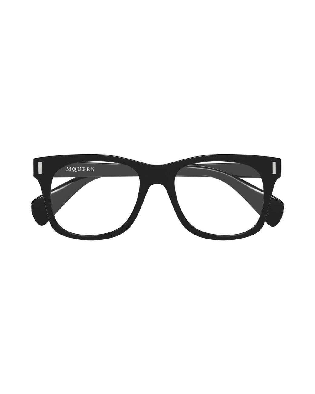 McQueen Black Am0551O 001 Optical Frames Acetate Transparent Squared for men
