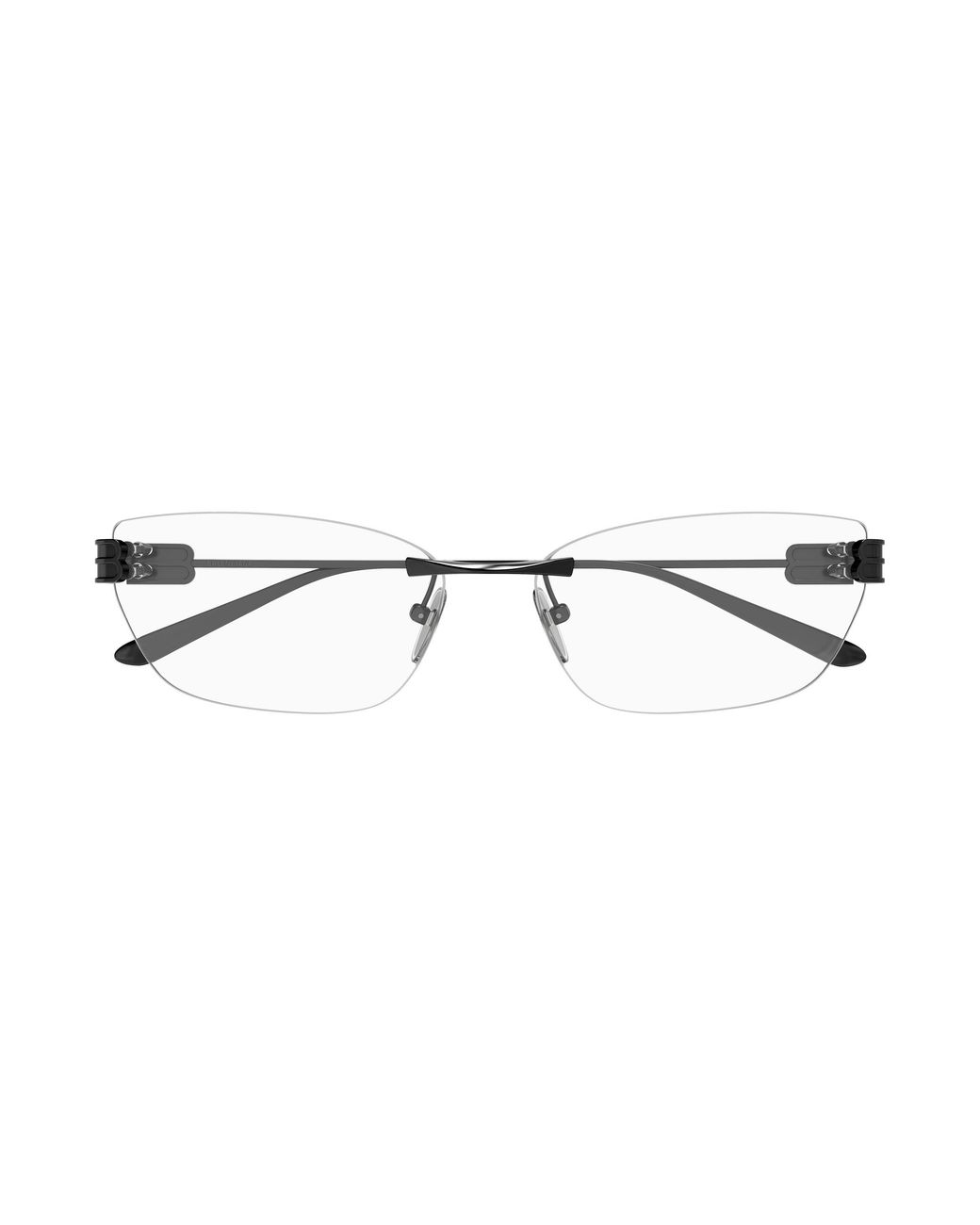 Balenciaga Black Bb0490O 002 Optical Frames Metal Transparent Squared