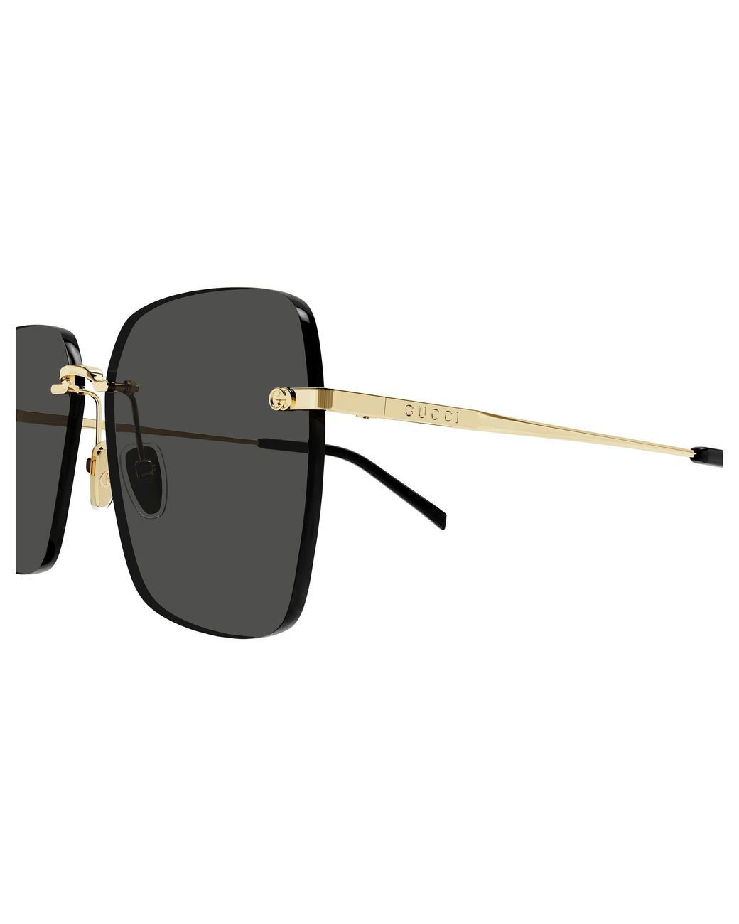 Gucci Black Gg1955Sa 001 Sunglasses Metal Squared