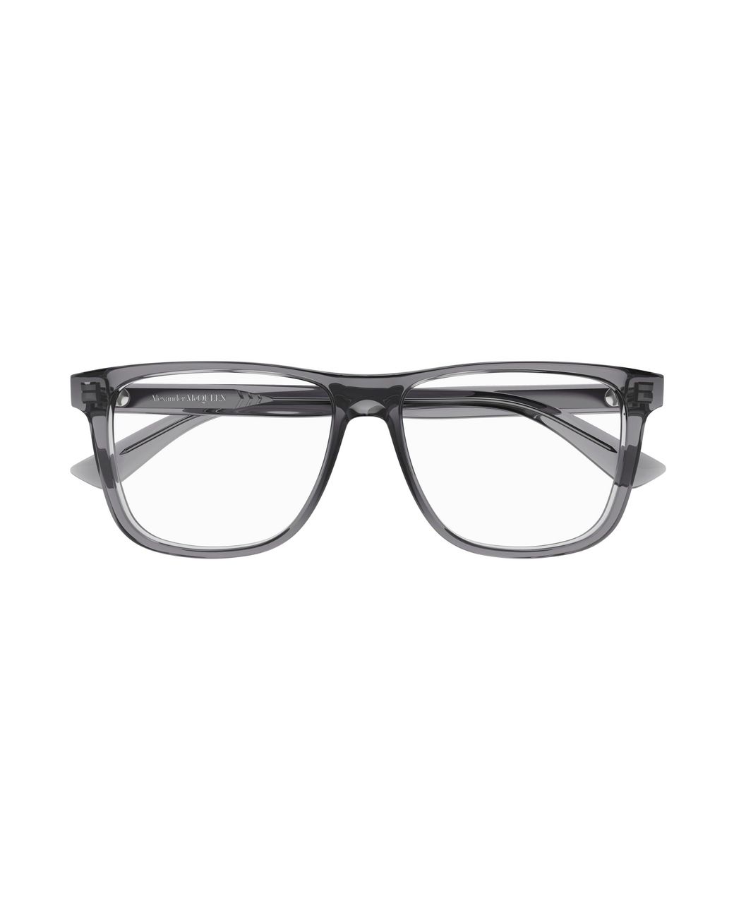 McQueen Black Am0463O 003 Optical Frames Acetate Transparent Pilot for men