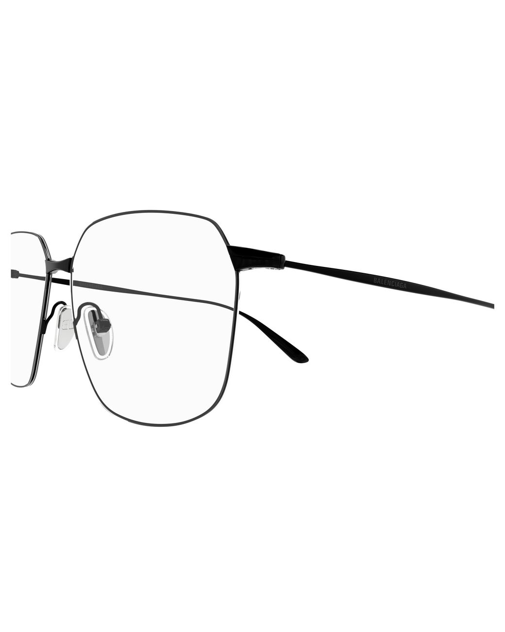Balenciaga Black Bb0414O 001 Optical Frames Acetate Transparent Squared