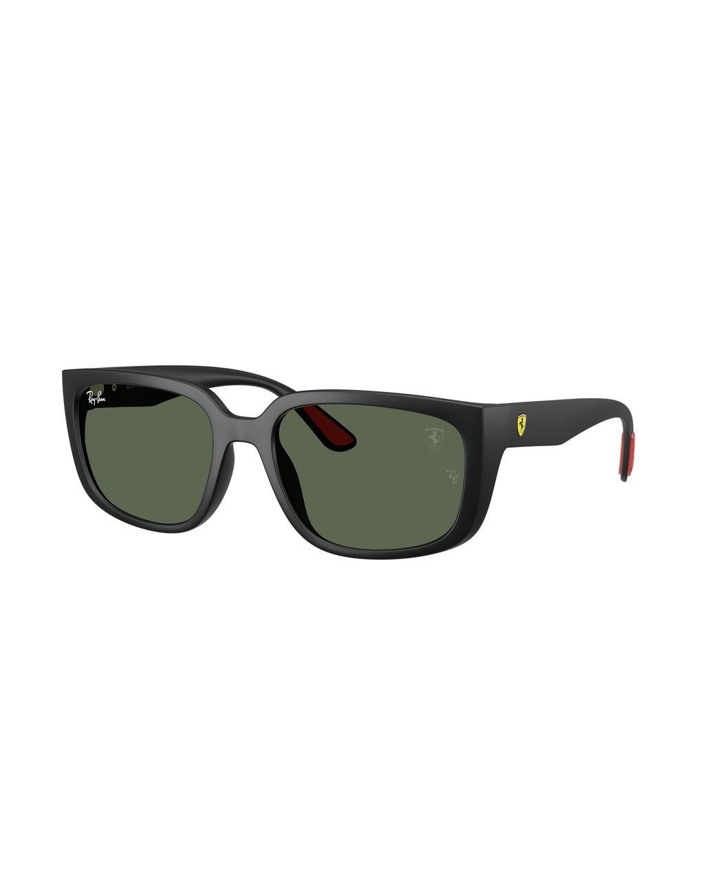 Ray-Ban Black Rb4443m Scuderia Ferrari Collection Sunglasses Frame Green Lenses