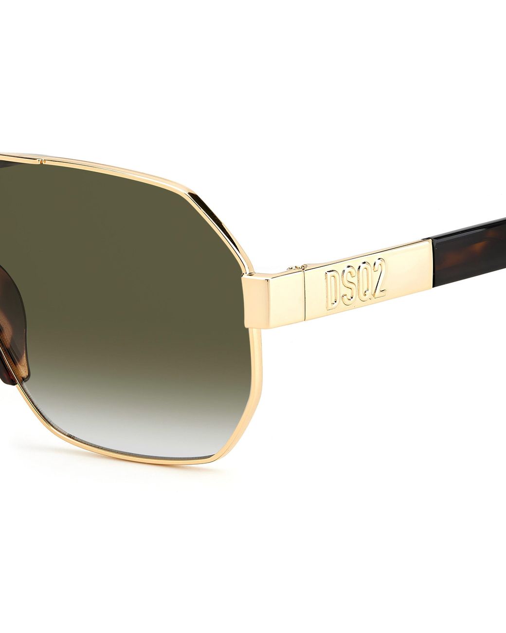 DSquared² Black D2 0028/S 06J/9K Sunglasses Metal Geometric Shaded for men