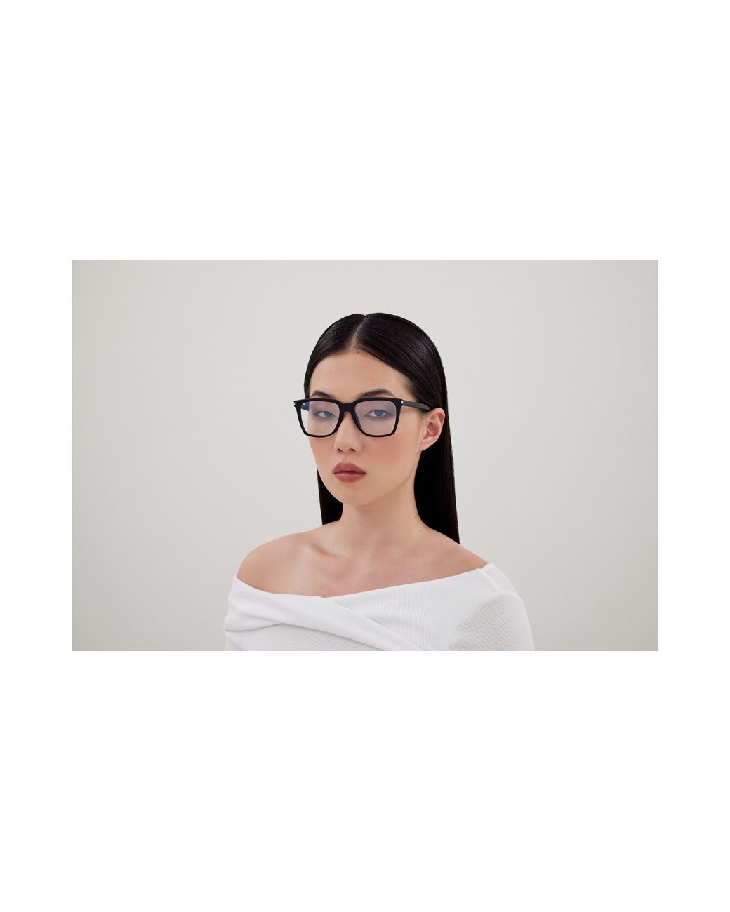 Saint Laurent Black Sl 717 Slim 001 Optical Frames Acetate Transparent Squared