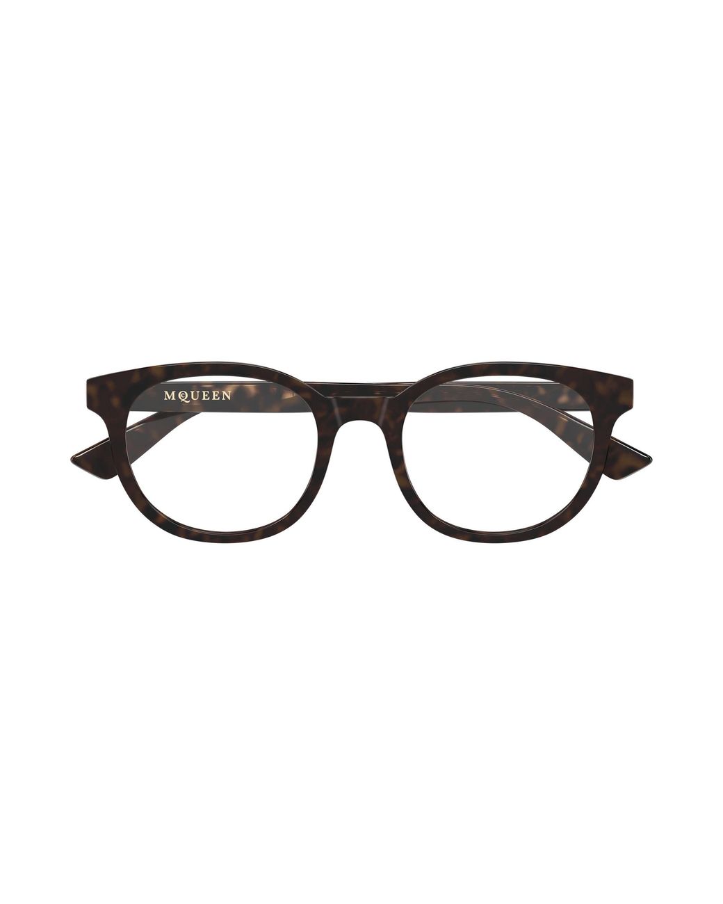 McQueen Black Am0567O 002 Optical Frames Acetate Transparent Round for men