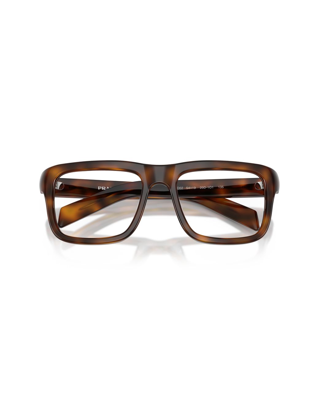 Prada Black Pr D02V 20D1O1 Optical Frames Acetate Transparent Squared Normal for men