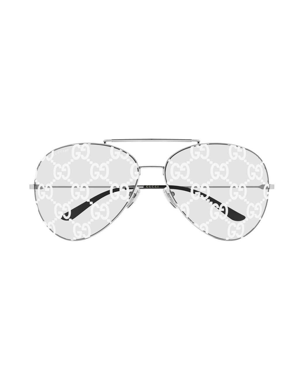 Gucci Black Gg2172S 001 Sunglasses Metal Transparent Pilot for men