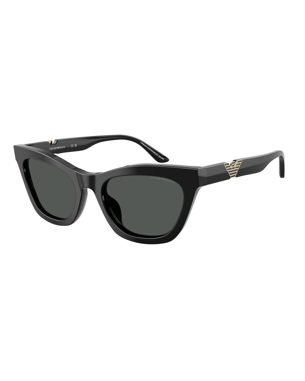 Emporio Armani Black Ea4259U 501787 Sunglasses Acetate Cat Eye Normal