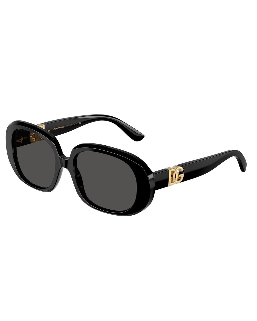 Dolce & Gabbana Black Dg4476 501/87 Sunglasses Acetate Round Normal