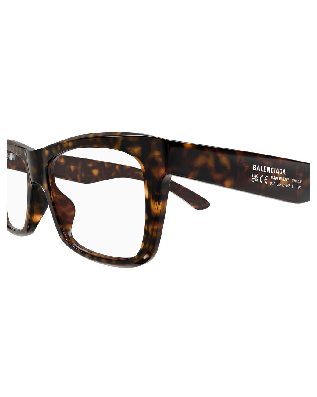 Balenciaga Black Bb0426O 002 Optical Frames Acetate Transparent Squared for men