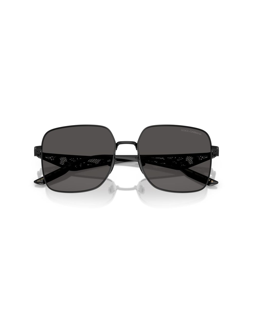 Dolce & Gabbana Black Dg2310 01/87 Sunglasses Metal Squared Normal