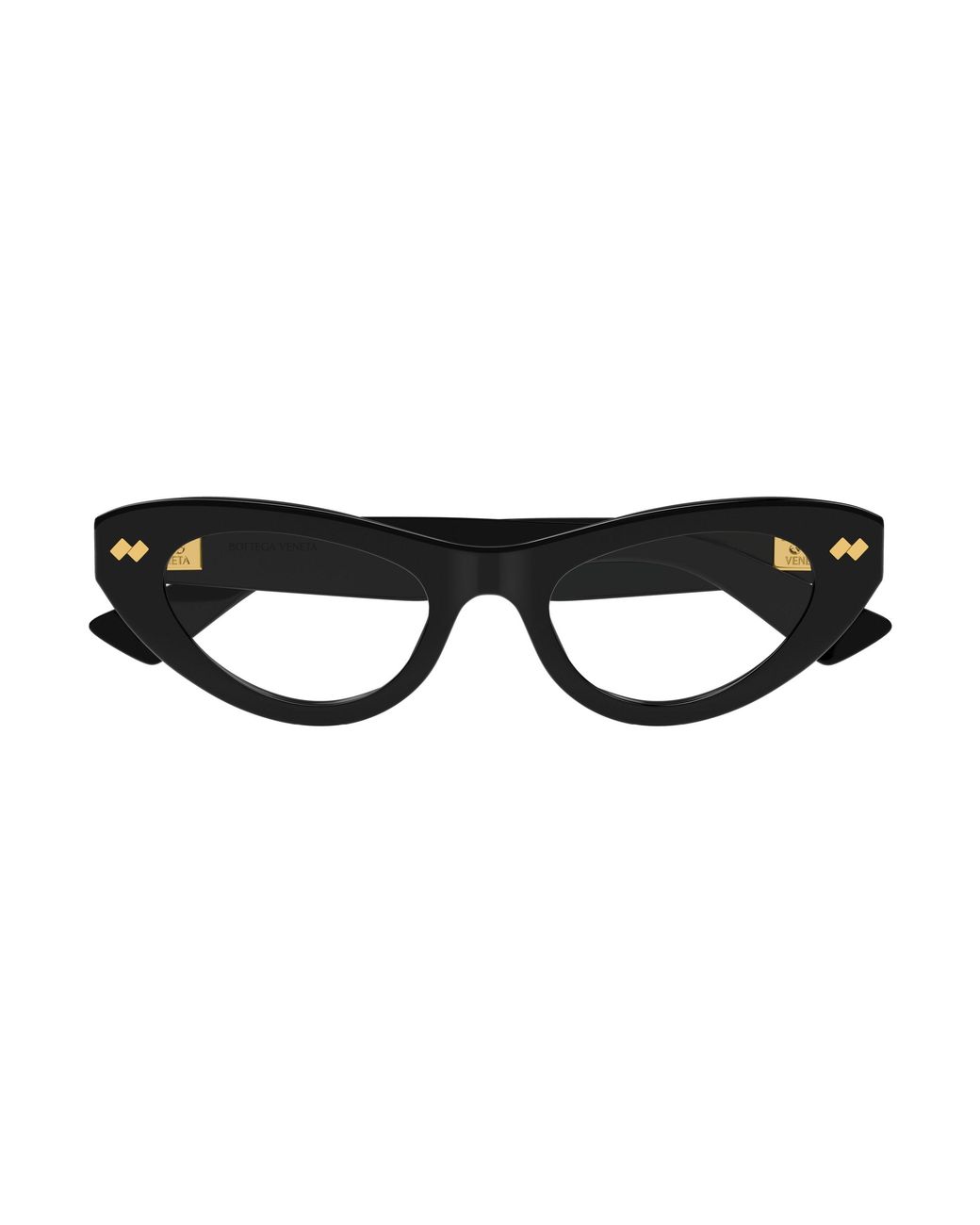 Bottega Veneta Black Bv1354O 001 Optical Frames Acetate Transparent Cat Eye