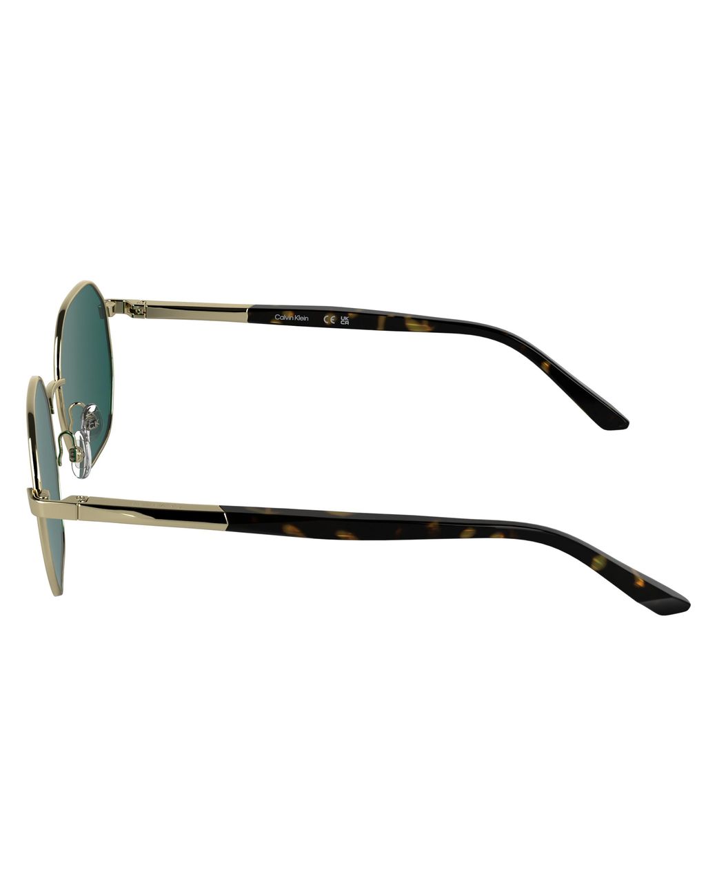Calvin Klein Black Ck25110S 717 Sunglasses Metal Petrolium Squared Normal