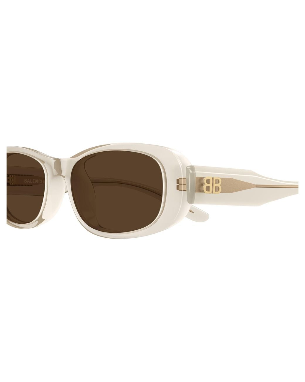 Balenciaga Black Bb0511Sk 004 Occhiali Da Sole Acetato Marrone Squadrata