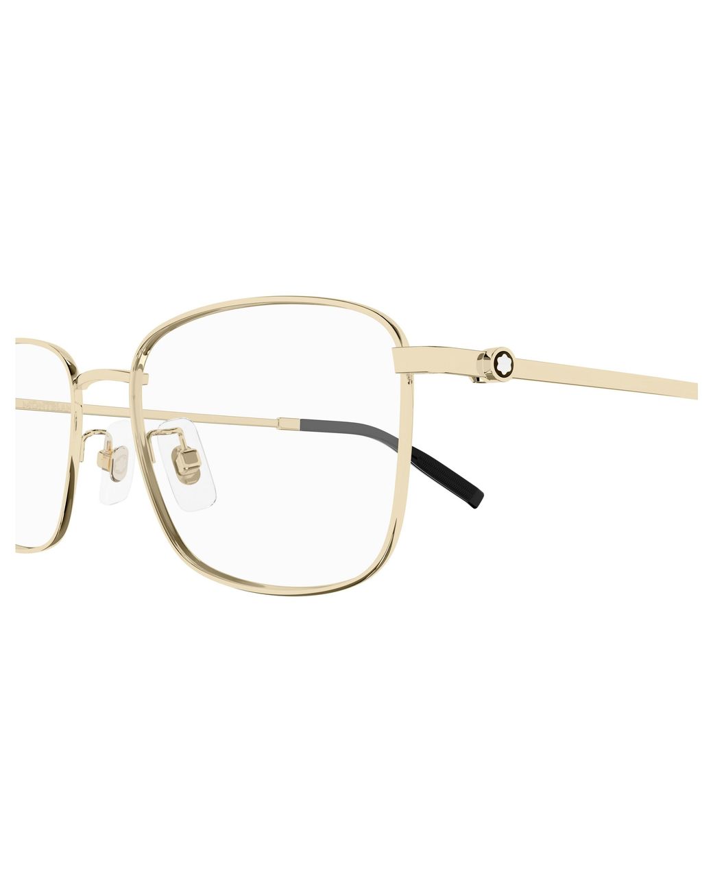 Montblanc Black Mb0373Oa 002 Optical Frames Titanium Transparent Squared for men