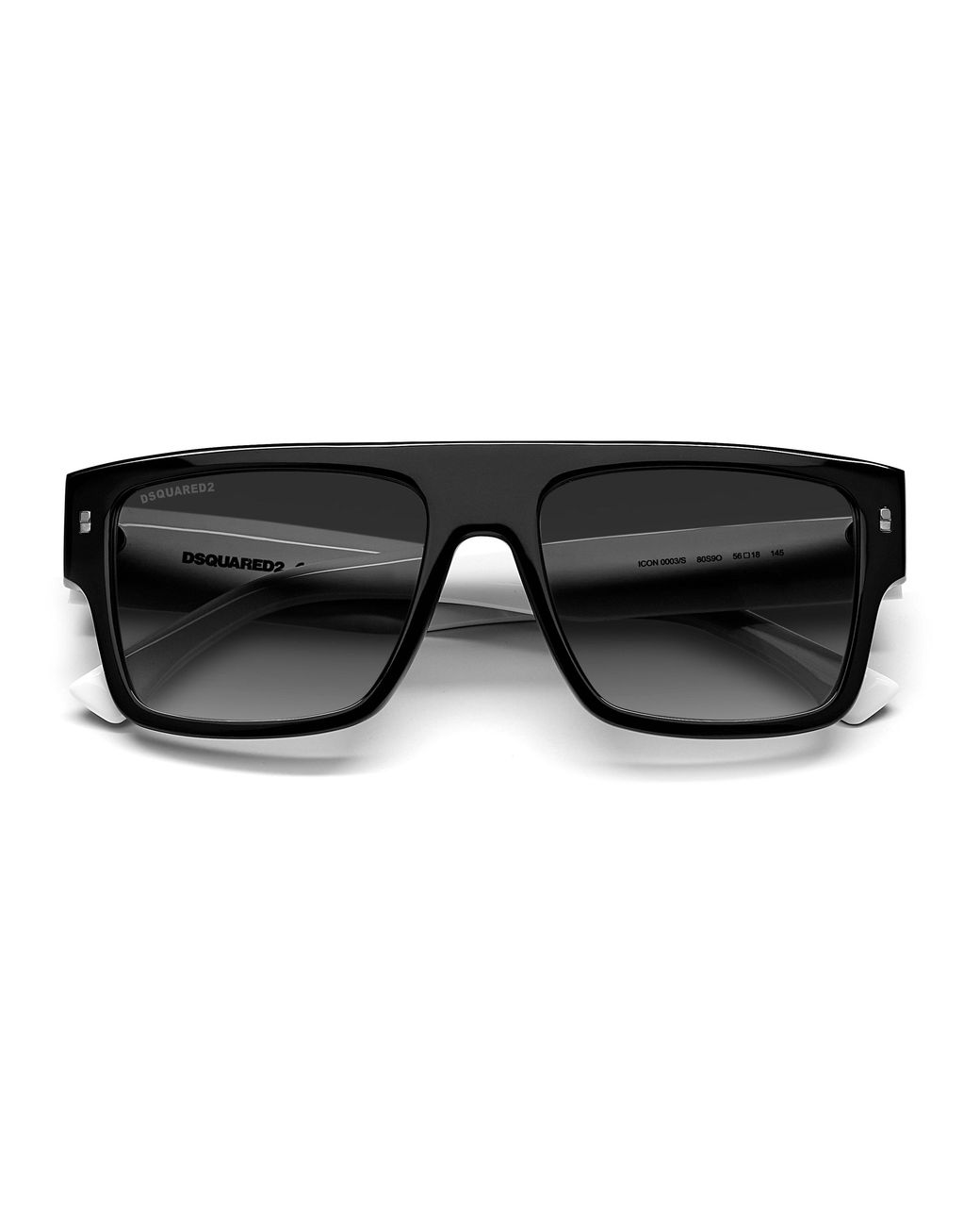 DSquared² Black Icon 0003/S 80S/9O Sunglasses Acetate Squared Shaded for men