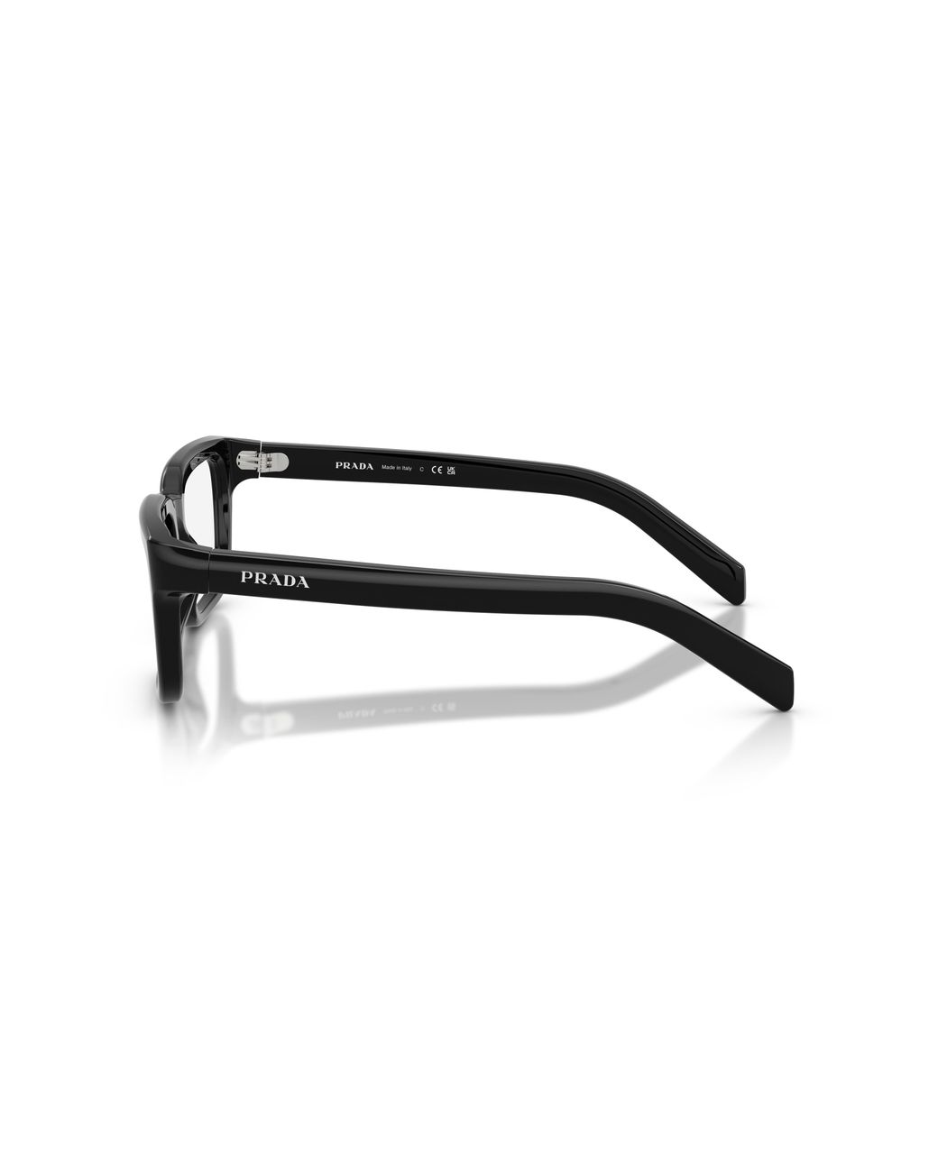 Prada Black Pr D04V 16K1O1 Optical Frames Acetate Transparent Pillow Normal
