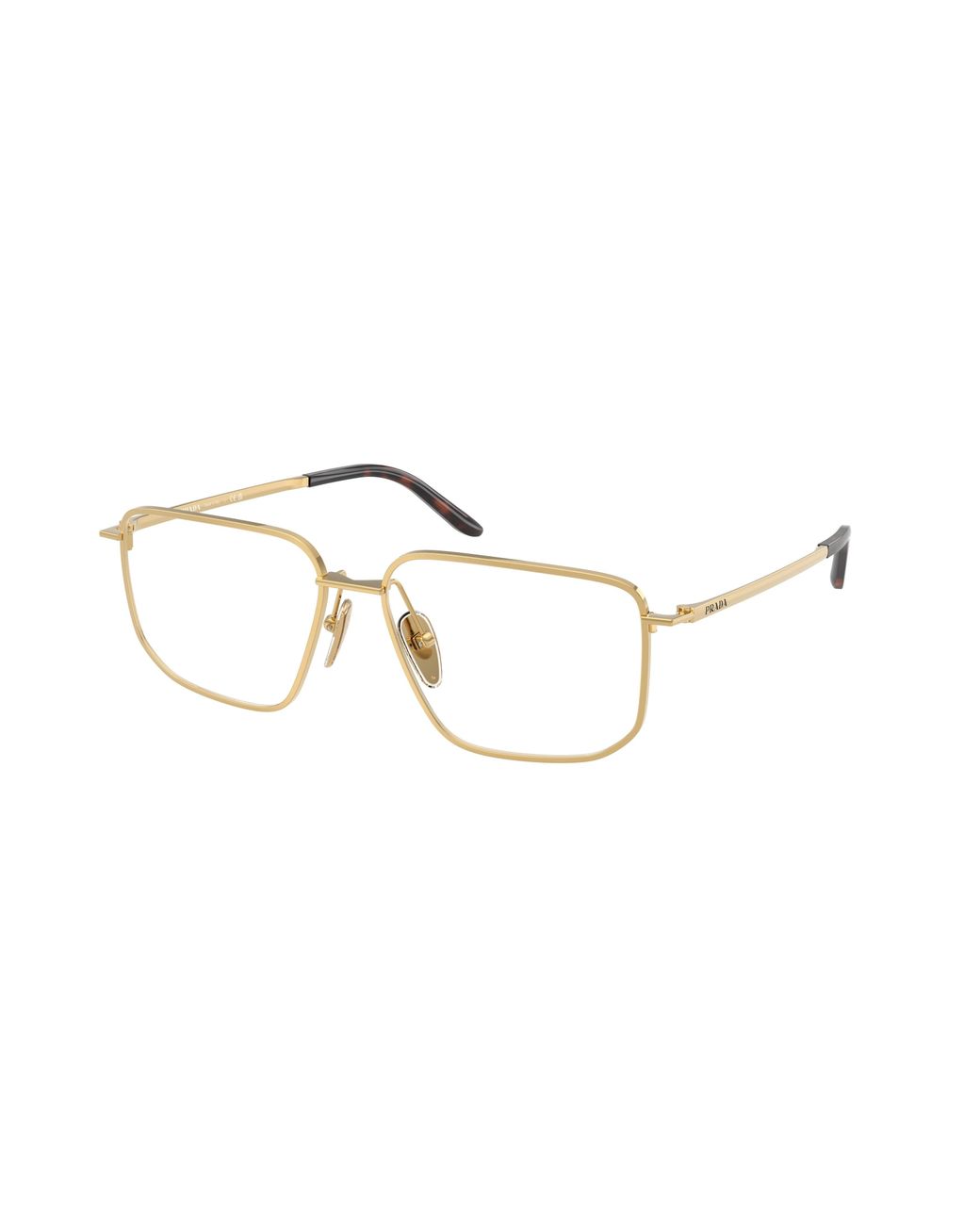 Prada Black Pr C52V 7Oe1O1 Optical Frames Metal Squared Normal