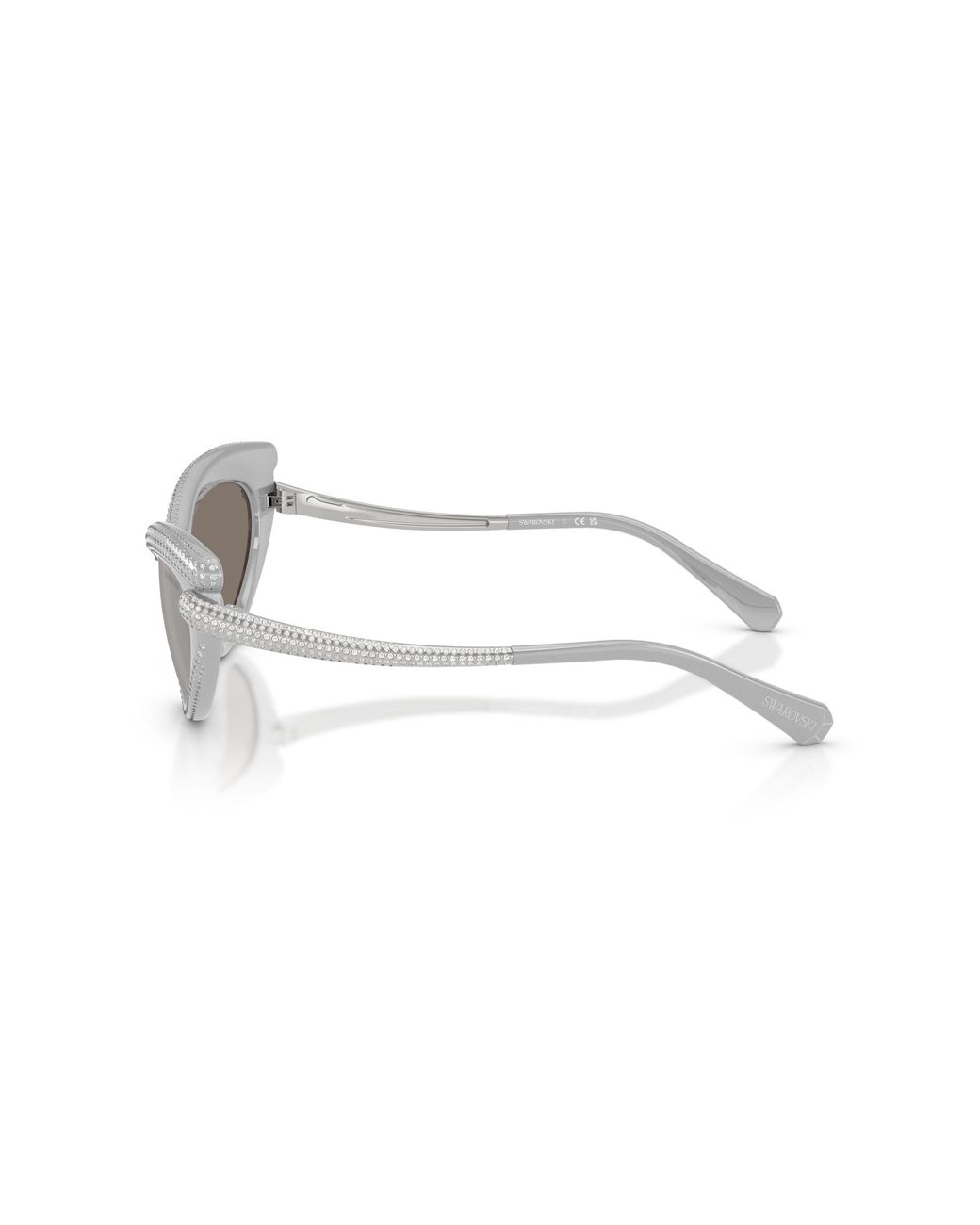 Swarovski Black Sk6038 10596G Sunglasses Injected Cat Eye Mirrored