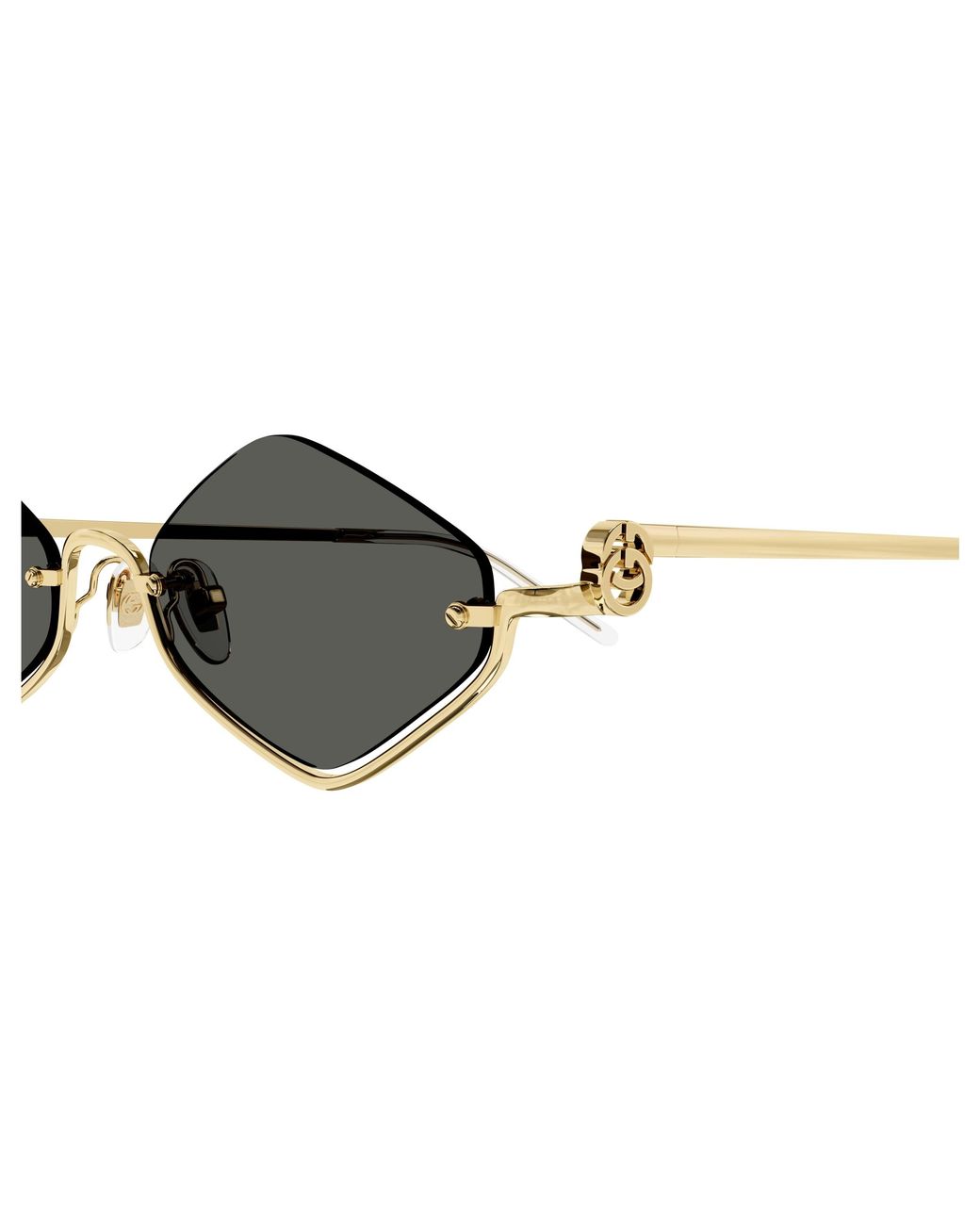 Gucci Black Gg1604S 001 Sunglasses Metal Geometric