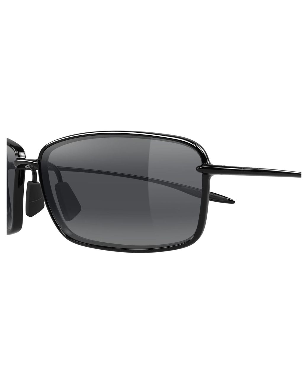 Maui Jim Black Mj0371S 001 Occhiali Da Sole Iniettato Grigio Squadrata