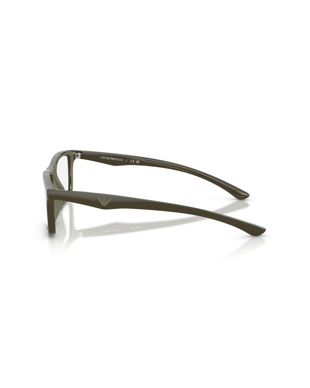 Emporio Armani Black Ea3285U 6449 Optical Frames Injected Transparent Squared Normal for men