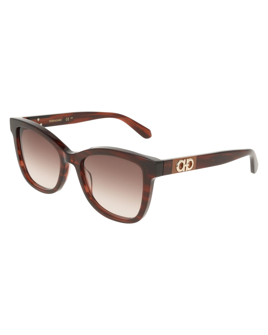 Ferragamo Black Sf2108S 656 Sunglasses Acetate Squared Normal