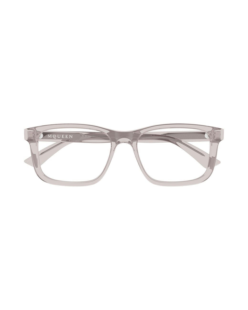McQueen Black Am0486O 003 Optical Frames Acetate Transparent Squared for men