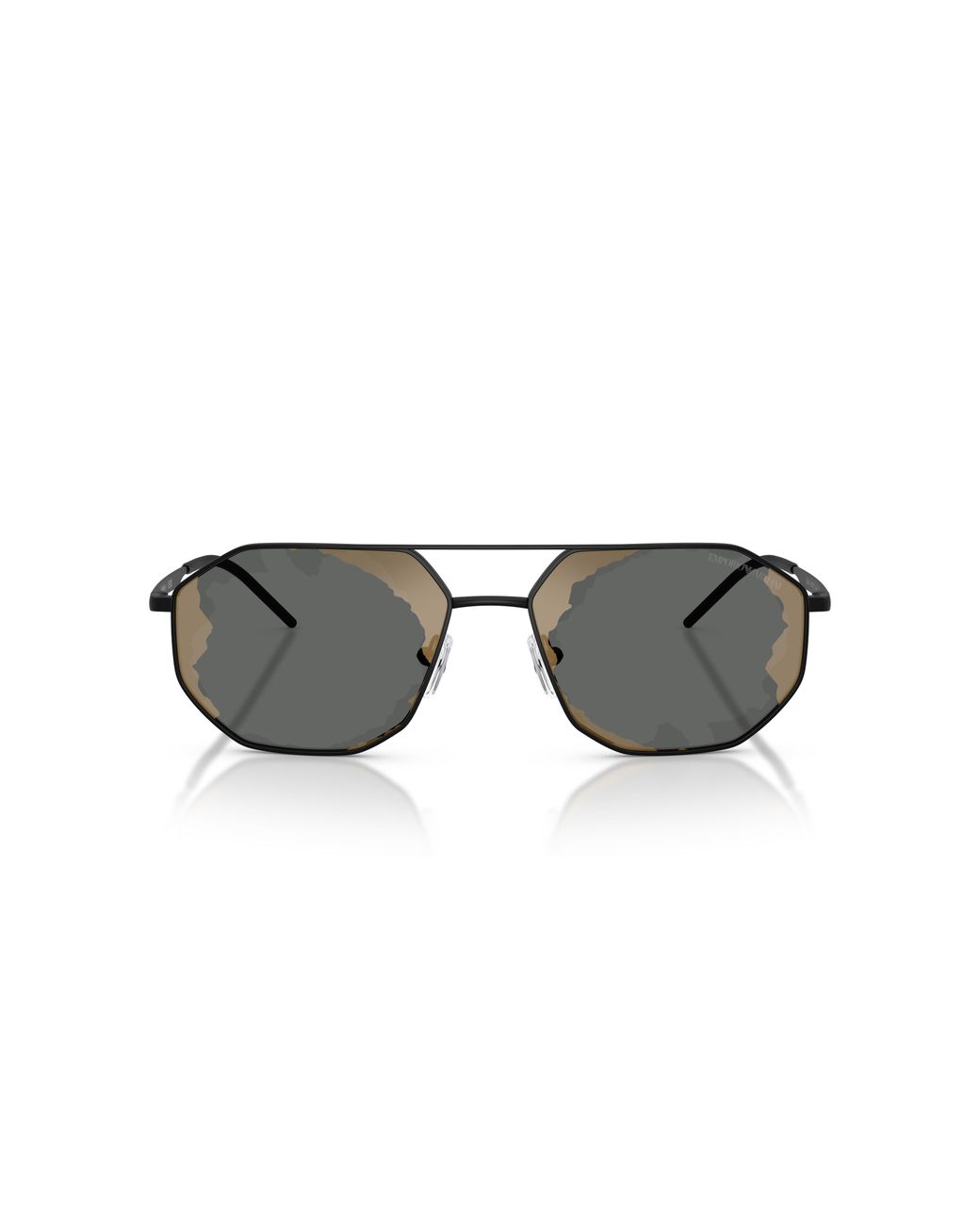 Emporio Armani Black Ea2147 30017G Sunglasses Metal Geometric Normal Mirror for men