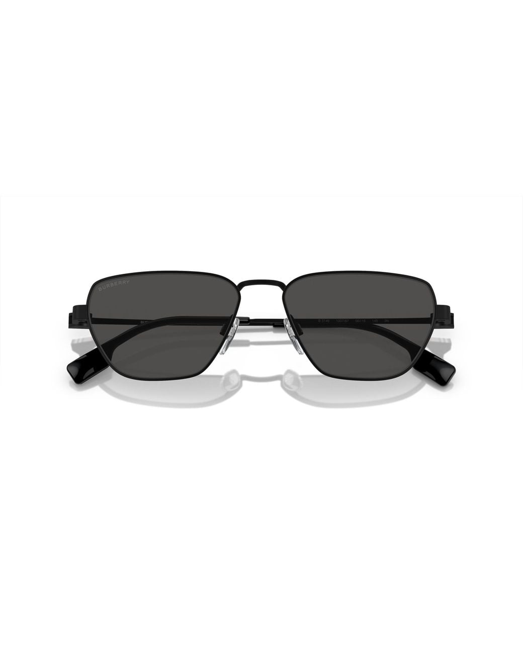 Burberry Black Be3146 100787 Sunglasses Metal Geometric Normal for men