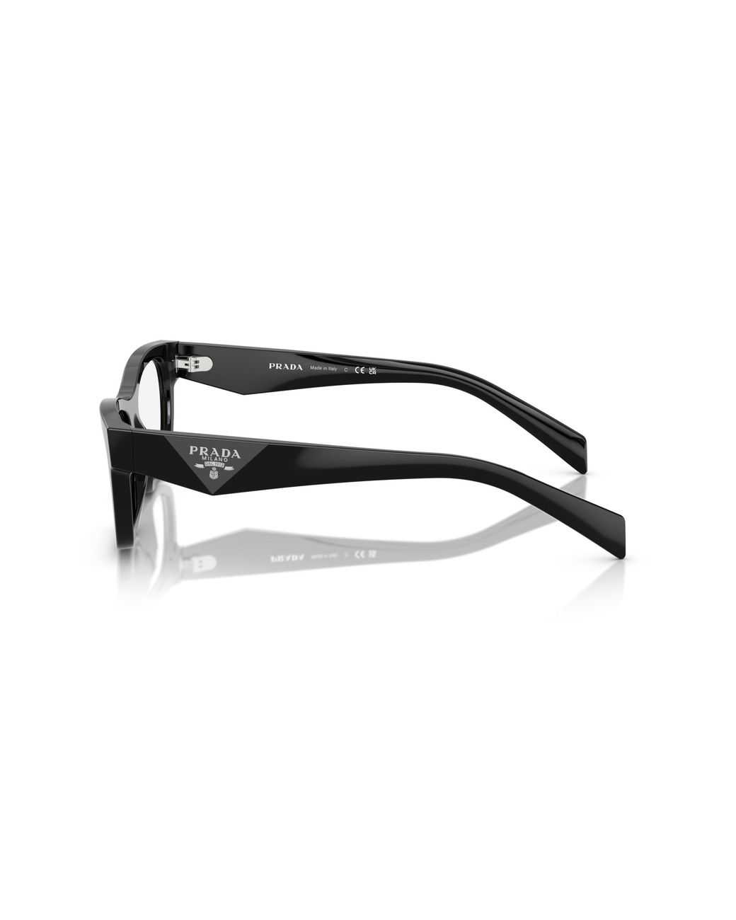 Prada Black Pr B01V 17N1O1 Optical Frames Acetate Butterfly Normal