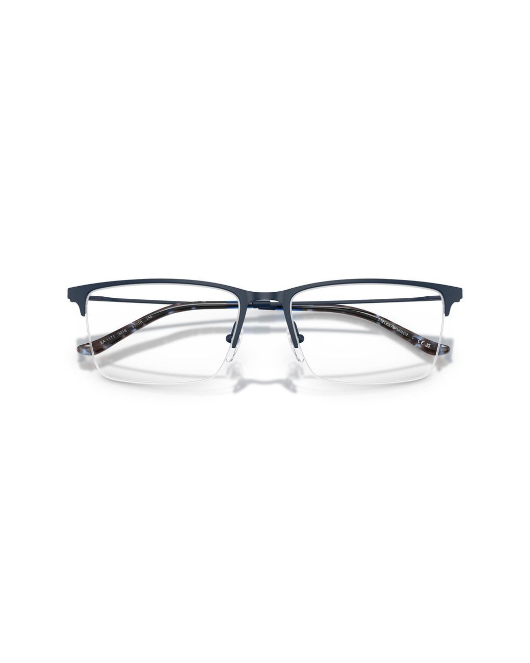 Emporio Armani Black Ea1171 3001 Optical Frames Metal Squared Normal for men