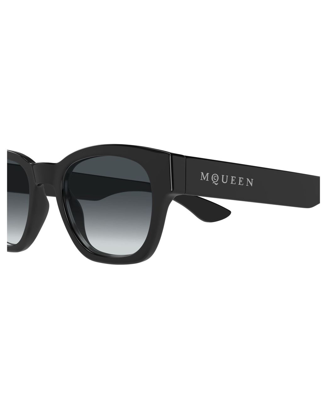 McQueen Black Am0530S 001 Sunglasses Acetate Round for men