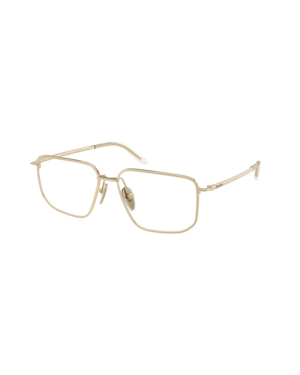 Prada Black Pr C52V Zvn1O1 Optical Frames Metal Squared Normal