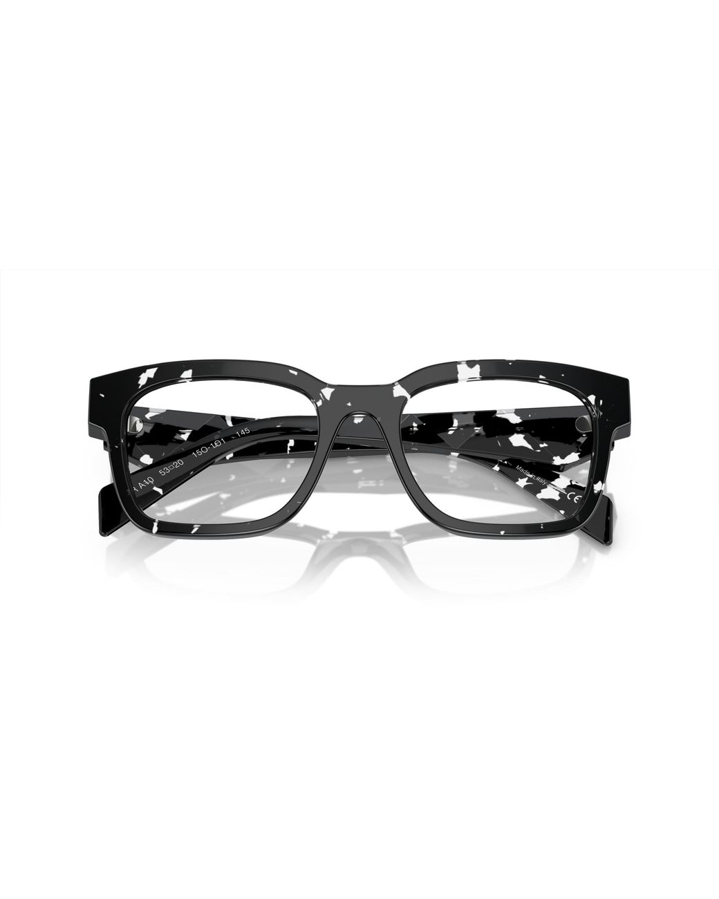 Prada Black Pr A10V 15O1O1 Optical Frames Acetate Pillow Normal for men
