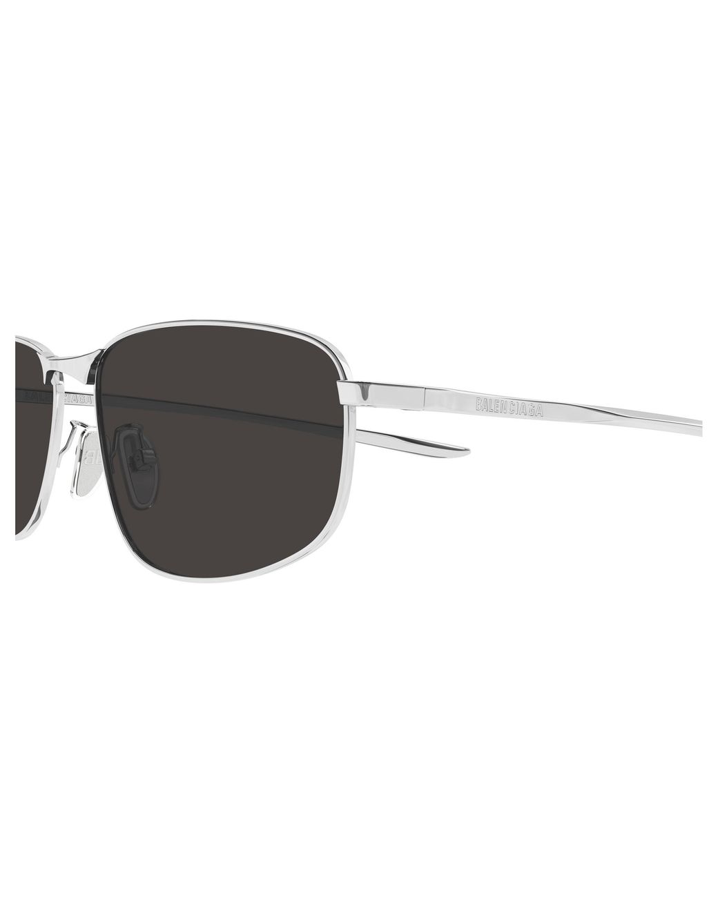 Balenciaga Black Bb0494Sa 001 Sunglasses Metal Squared for men