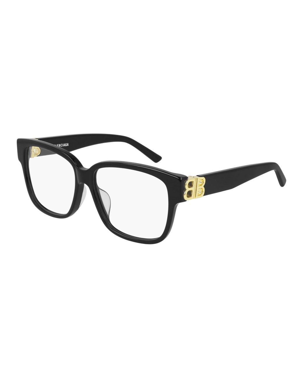 Balenciaga Black Bb0104O 001 Optical Frames Acetate Transparent Squared