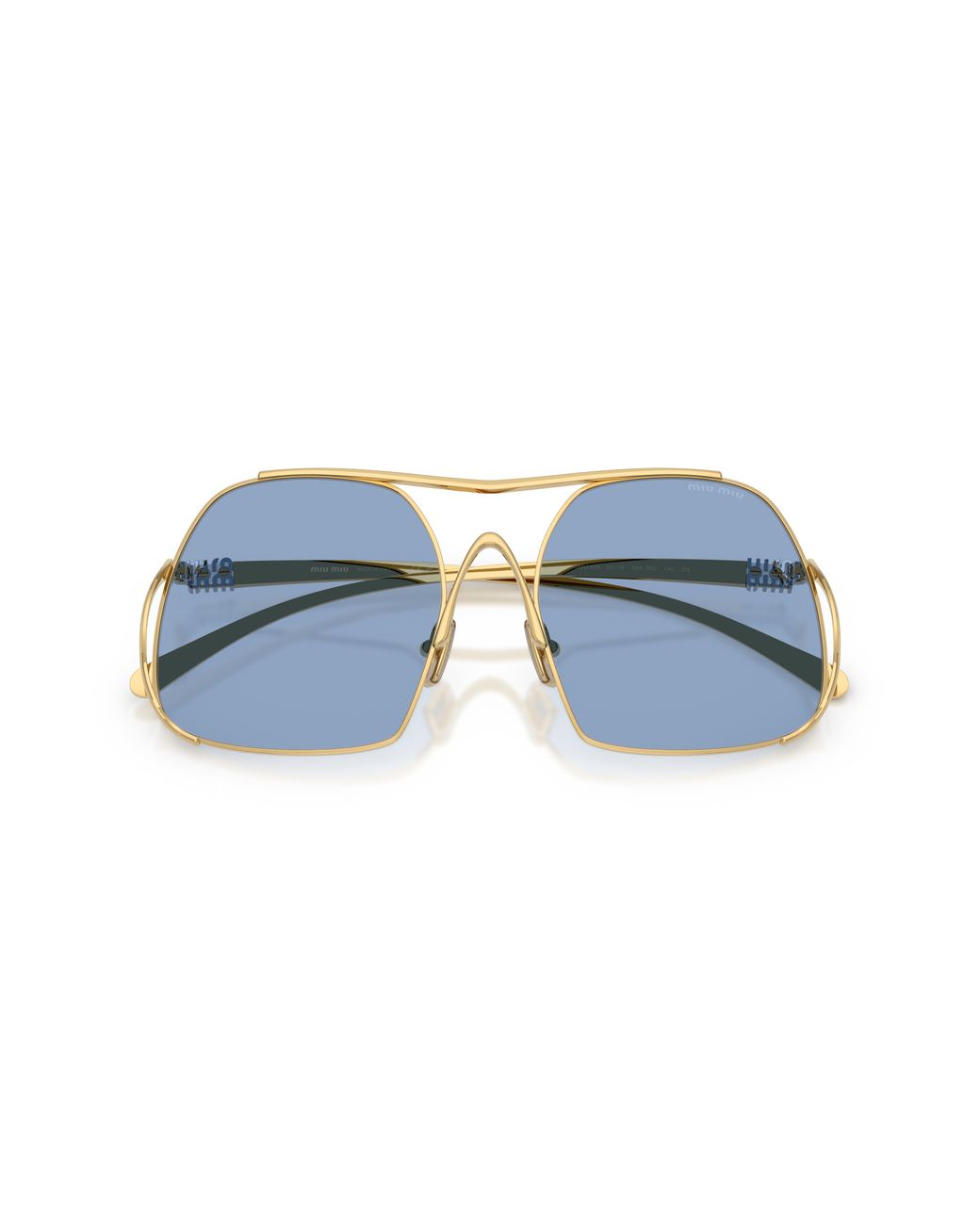 Miu Miu Black Mu A55S 5Ak30U Sunglasses Steel Squared Normal