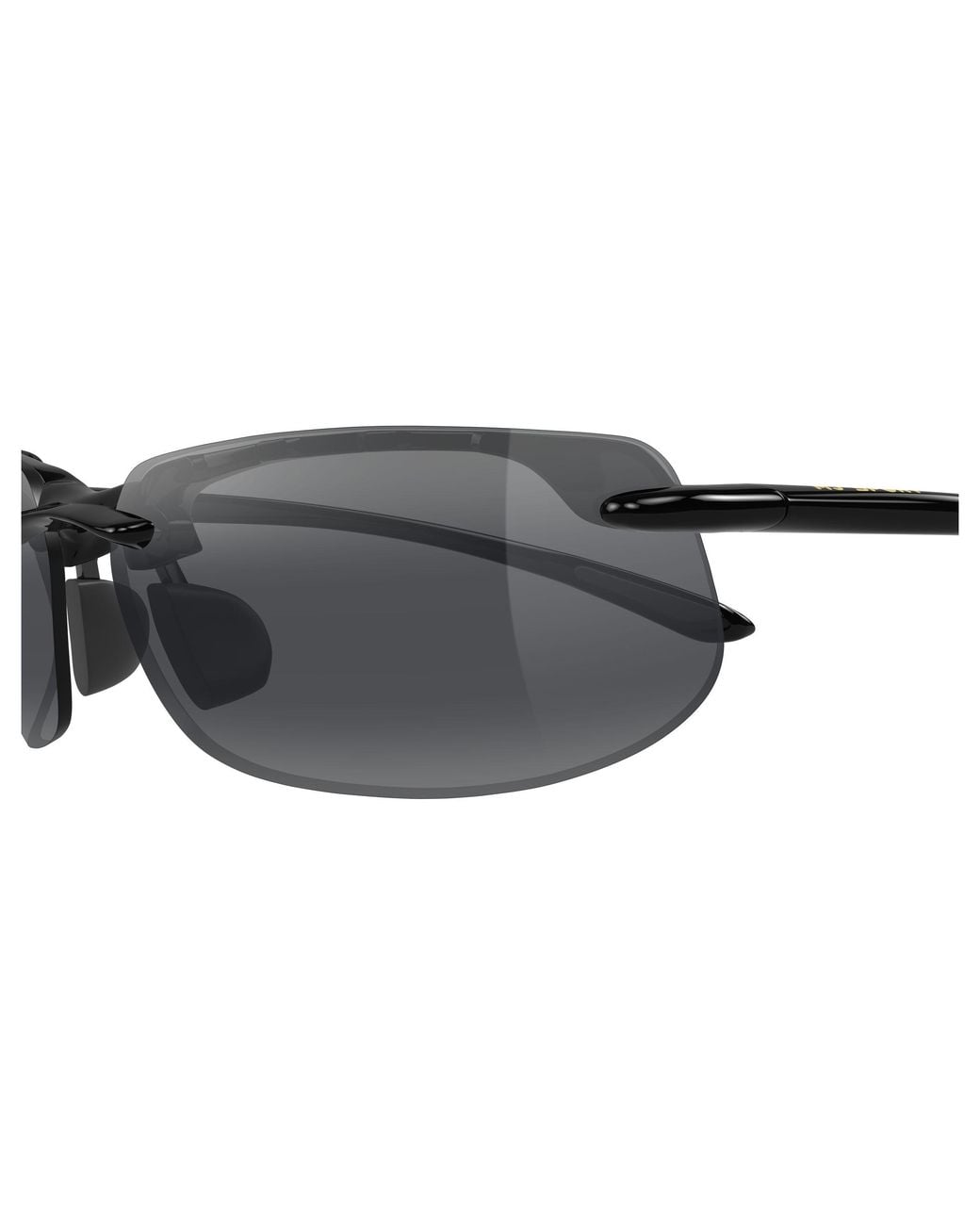 Maui Jim Black Mj0412S 001 Occhiali Da Sole Iniettato Grigio Squadrata