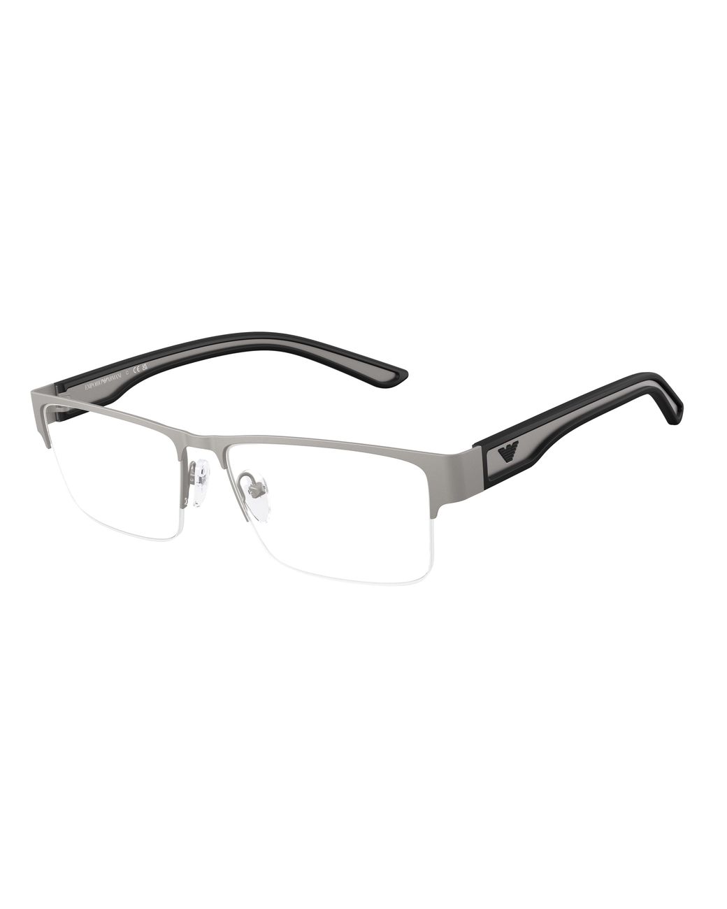 Emporio Armani Black Ea1182 3003 Optical Frames Metal Transparent Squared Normal for men