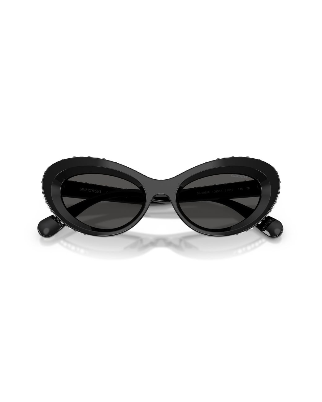 Swarovski Black Sk6061U 109387 Sunglasses Acetate Cat Eye Normal