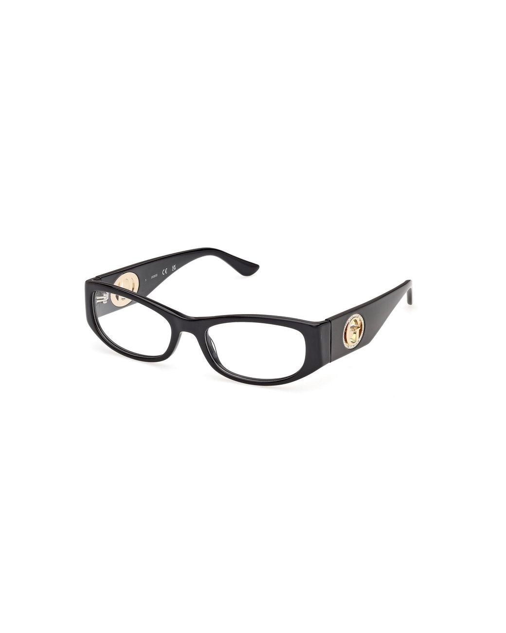 Guess Black Gu50352 001 Optical Frames Acetate Round Normal