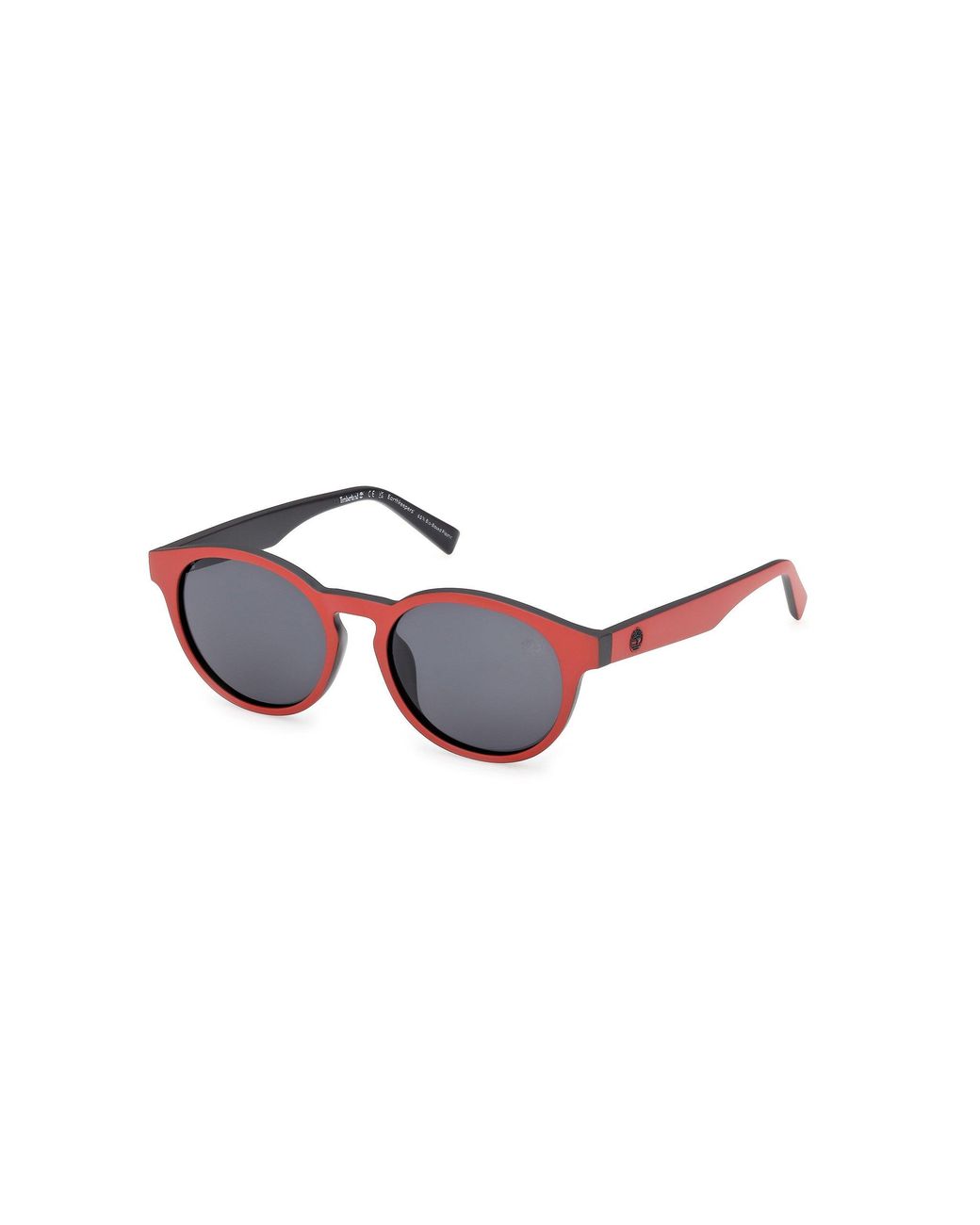 Timberland Black Tb00077 67D Sunglasses Injected Smoke Round Polarized