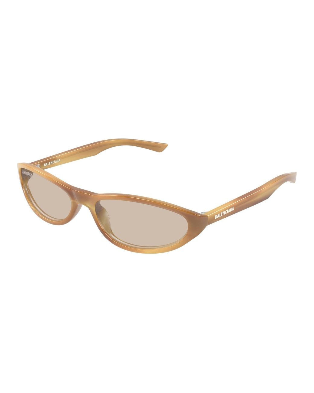Balenciaga Black Bb0007S 017 Occhiali Da Sole Acetato Marrone Rotonda