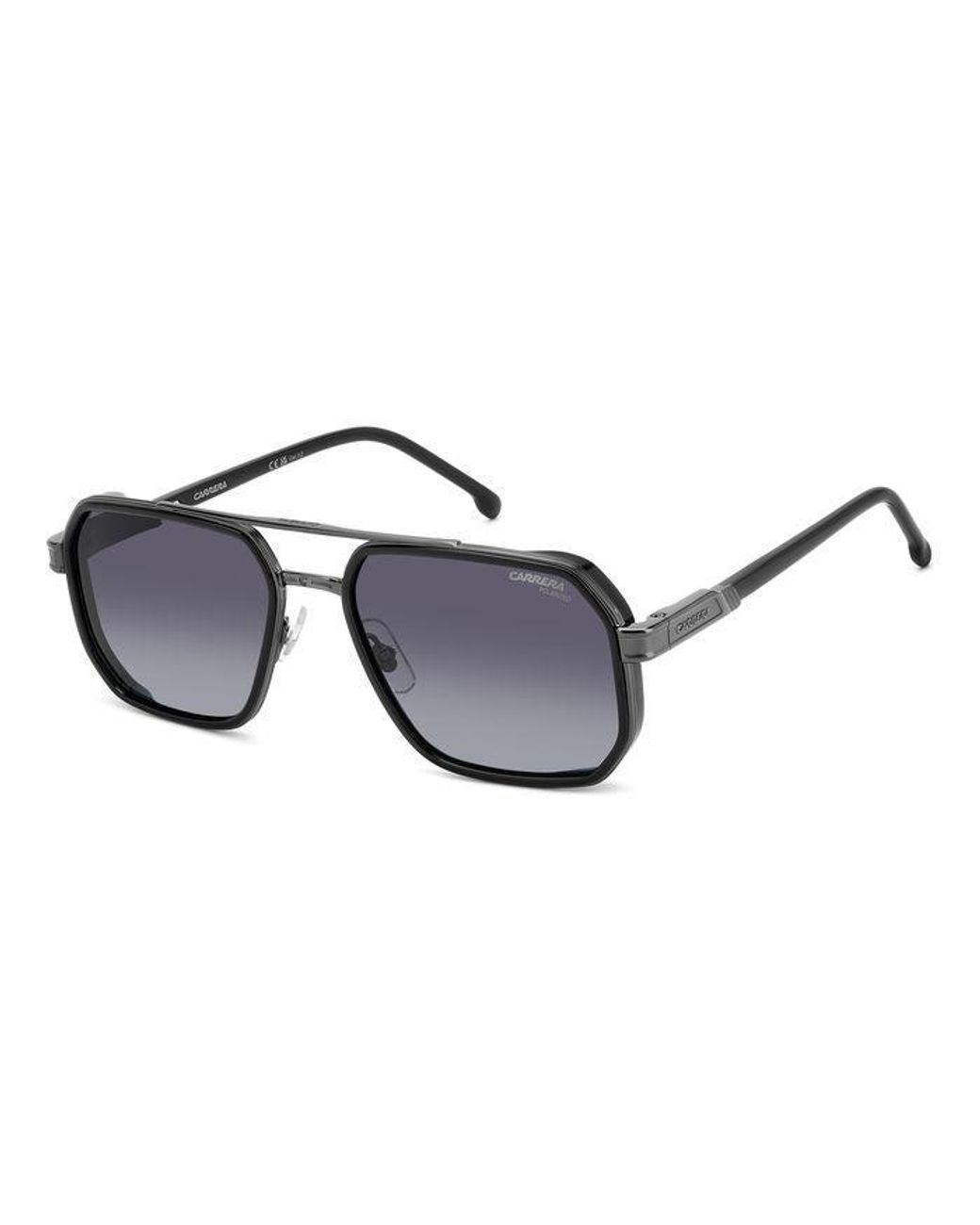 Carrera Black 1069/S Ans/Wj Sunglasses Steel Geometric Polarized Shaded for men