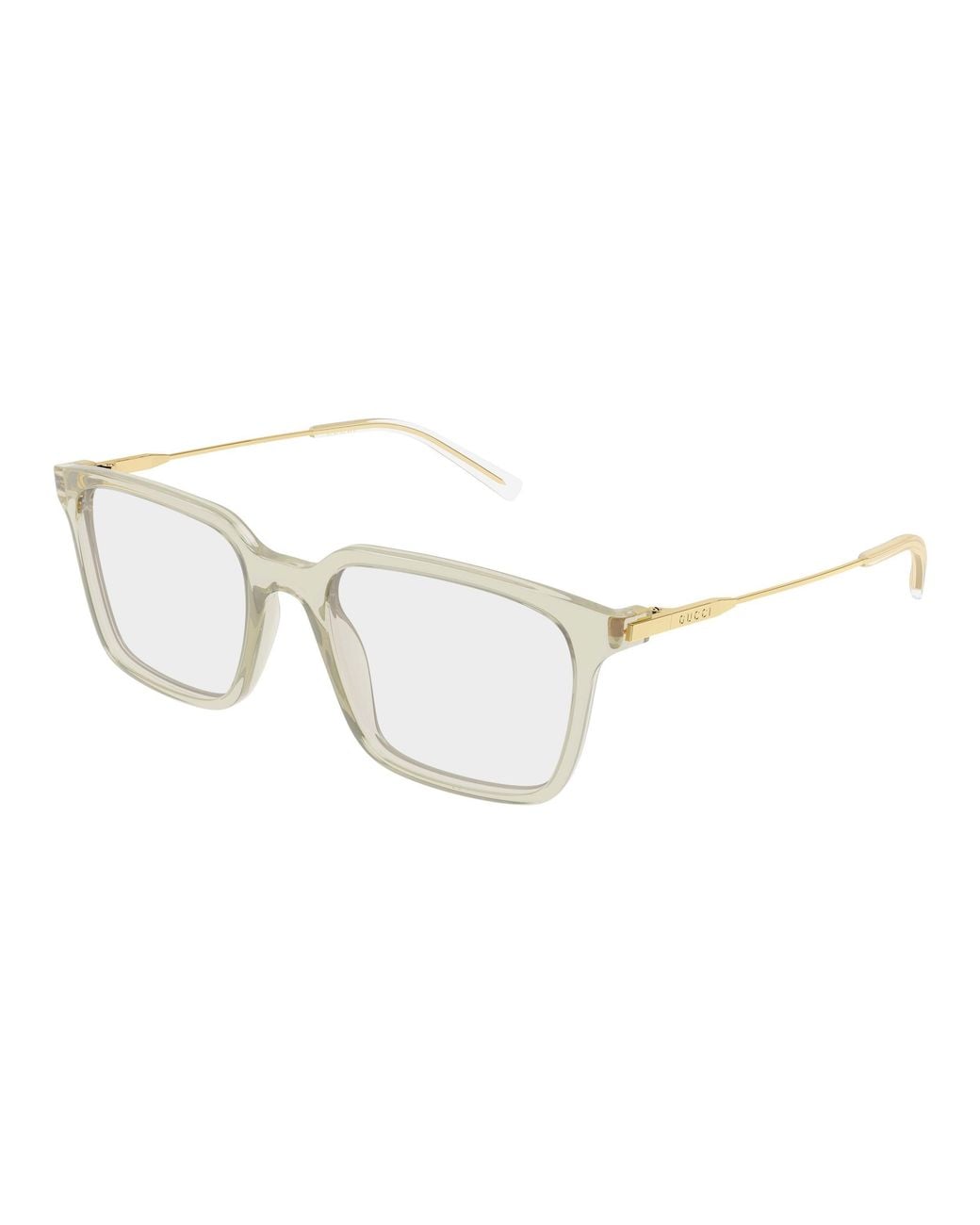 Gucci Black Gg2252O 004 Optical Frames Acetate Transparent Squared for men
